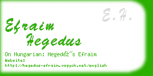 efraim hegedus business card